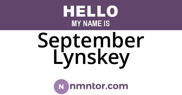 September Lynskey