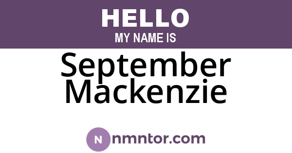 September Mackenzie