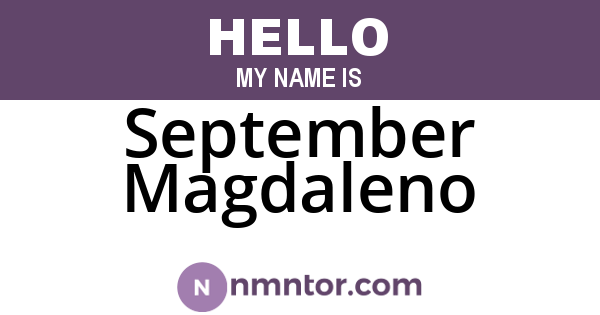 September Magdaleno