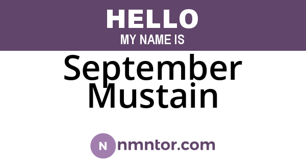 September Mustain