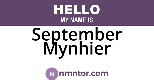September Mynhier