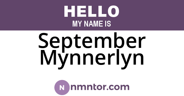 September Mynnerlyn