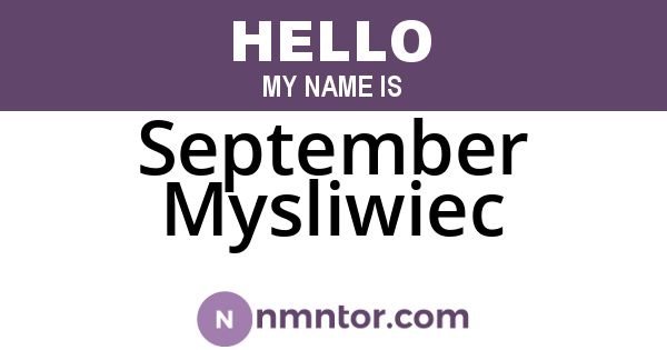 September Mysliwiec