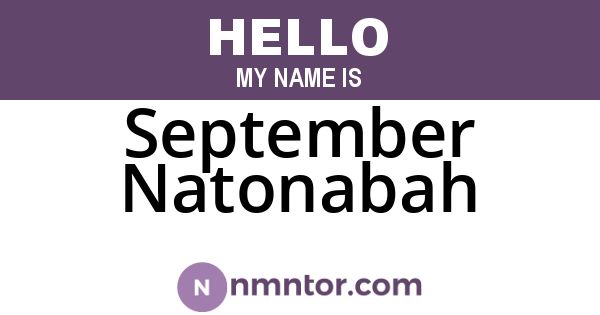 September Natonabah
