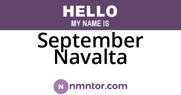 September Navalta