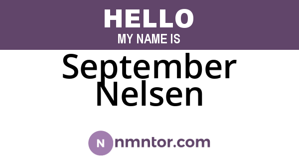 September Nelsen