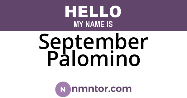 September Palomino