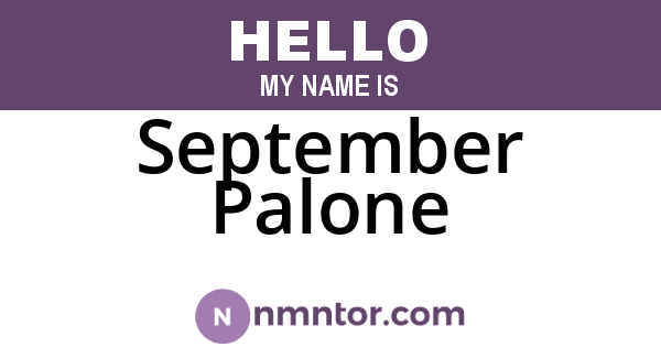 September Palone