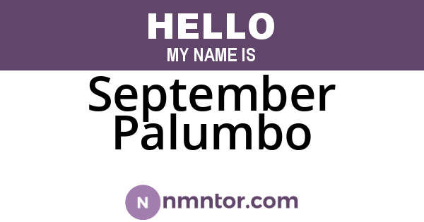 September Palumbo