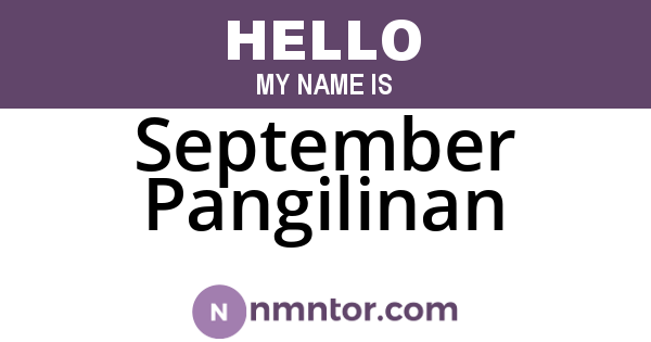 September Pangilinan