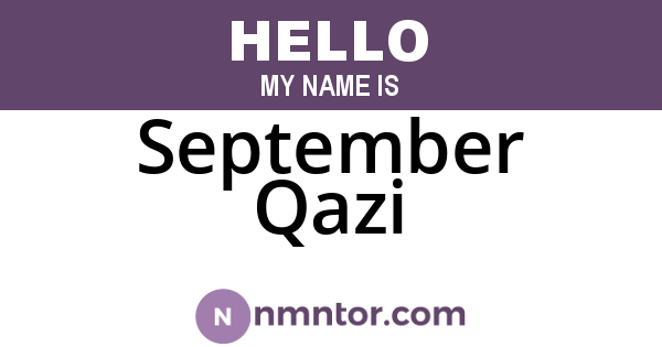 September Qazi
