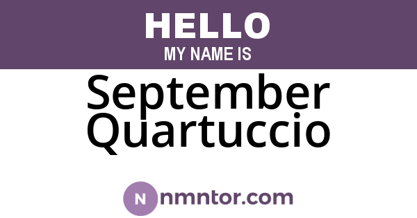 September Quartuccio