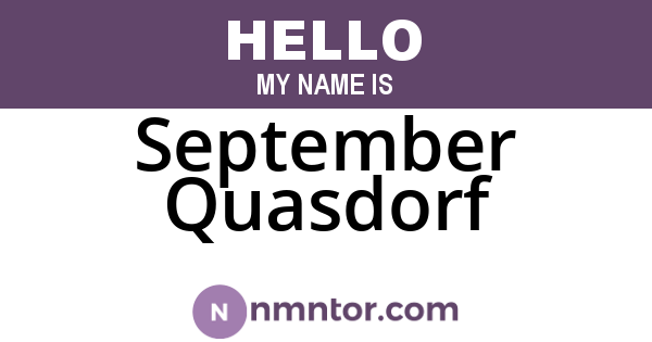 September Quasdorf