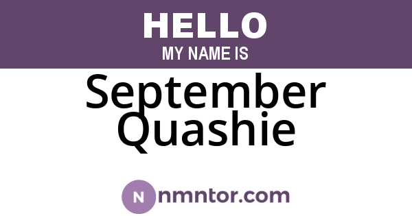 September Quashie
