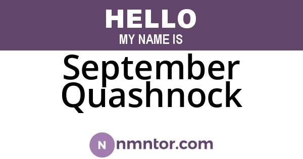 September Quashnock