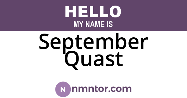 September Quast