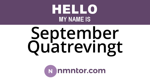 September Quatrevingt
