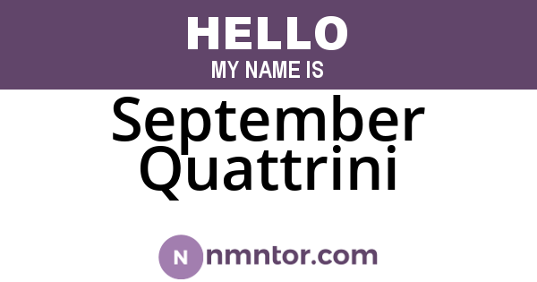 September Quattrini