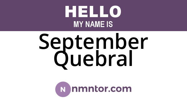 September Quebral