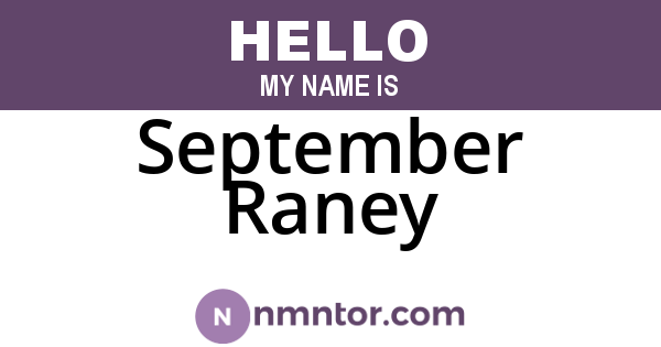 September Raney