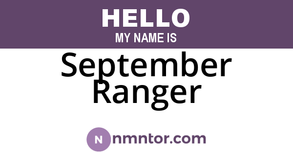 September Ranger