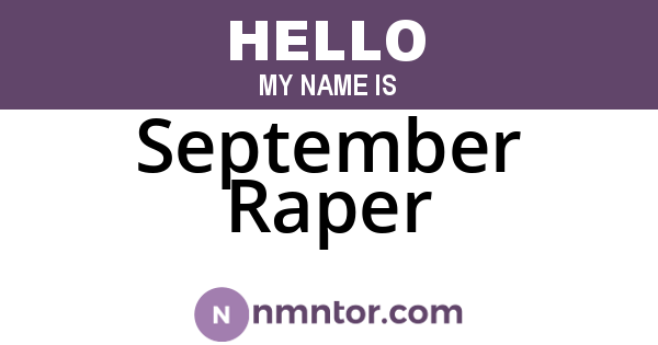 September Raper