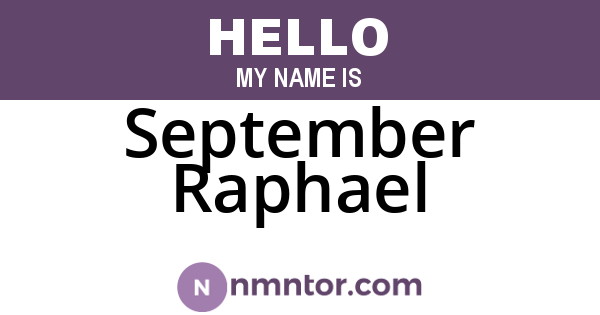 September Raphael