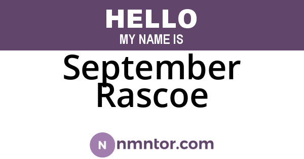 September Rascoe
