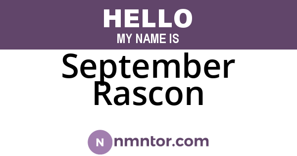 September Rascon