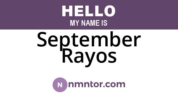 September Rayos