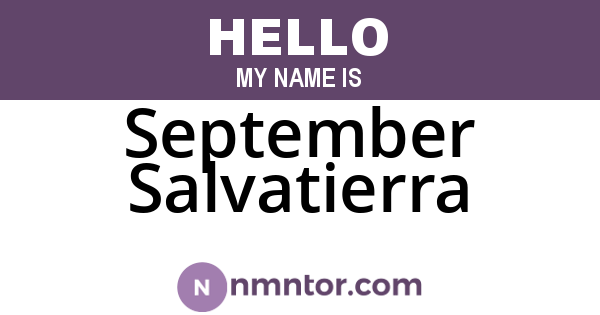 September Salvatierra