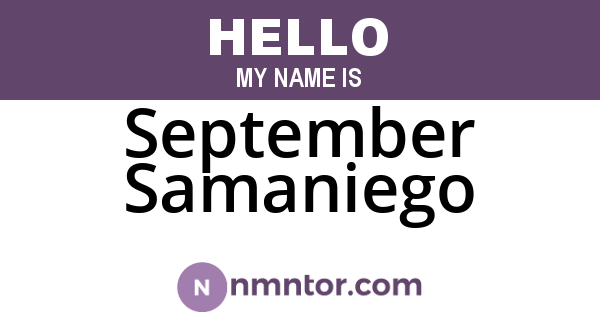 September Samaniego