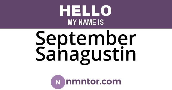 September Sanagustin