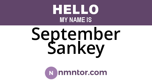 September Sankey
