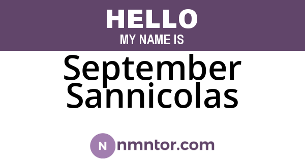 September Sannicolas