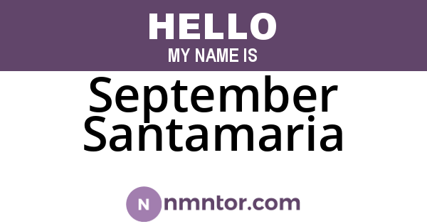 September Santamaria