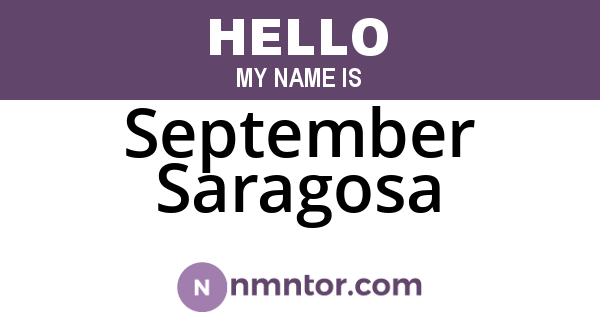 September Saragosa