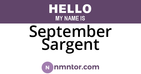 September Sargent