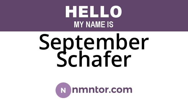 September Schafer