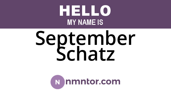 September Schatz
