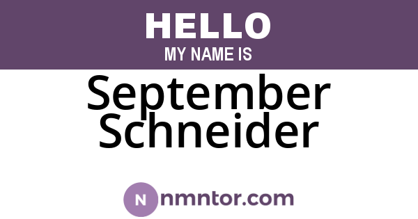 September Schneider