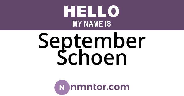 September Schoen