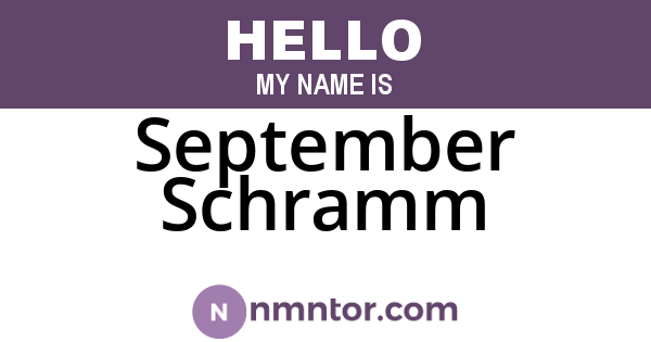 September Schramm