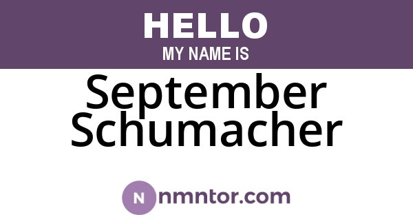 September Schumacher