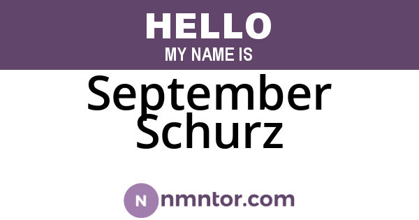 September Schurz