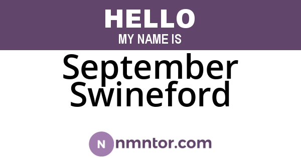 September Swineford