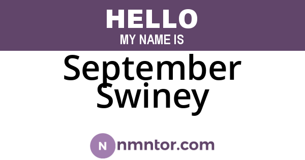 September Swiney