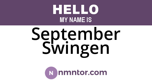 September Swingen