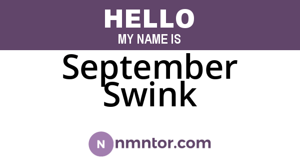 September Swink