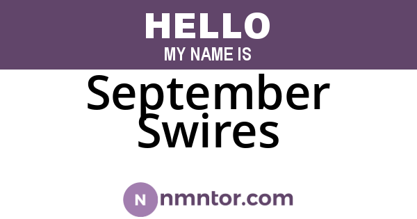 September Swires